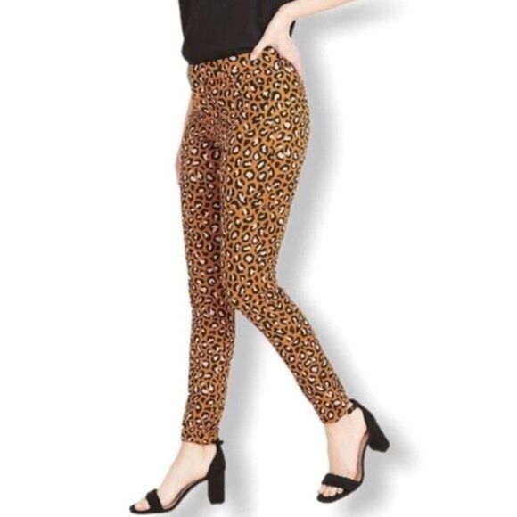 Old Navy Pixie Cheetah Print Pants Size 2 Tall - Picture 1 of 5